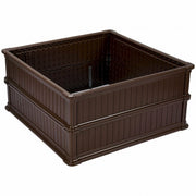 2 PCS Raised Garden Rectangle Plant Box-Brown